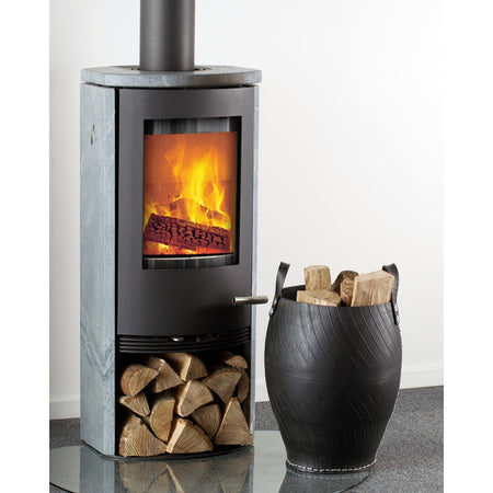 TermaTech | Holzeimer ''Reifen'' | 400×500 mm | Schwarz