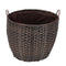 Kaminholzkorb „Rattan“ 60 Liter, Ø 45 cm, braun, Schmutzfang