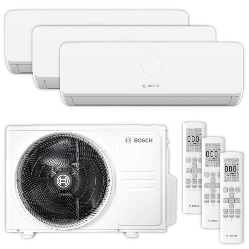 Bosch Multisplit Klimaanlage Set | Climate 5000 M | 2,6 kW + 2,6 kW + 2,6 kW