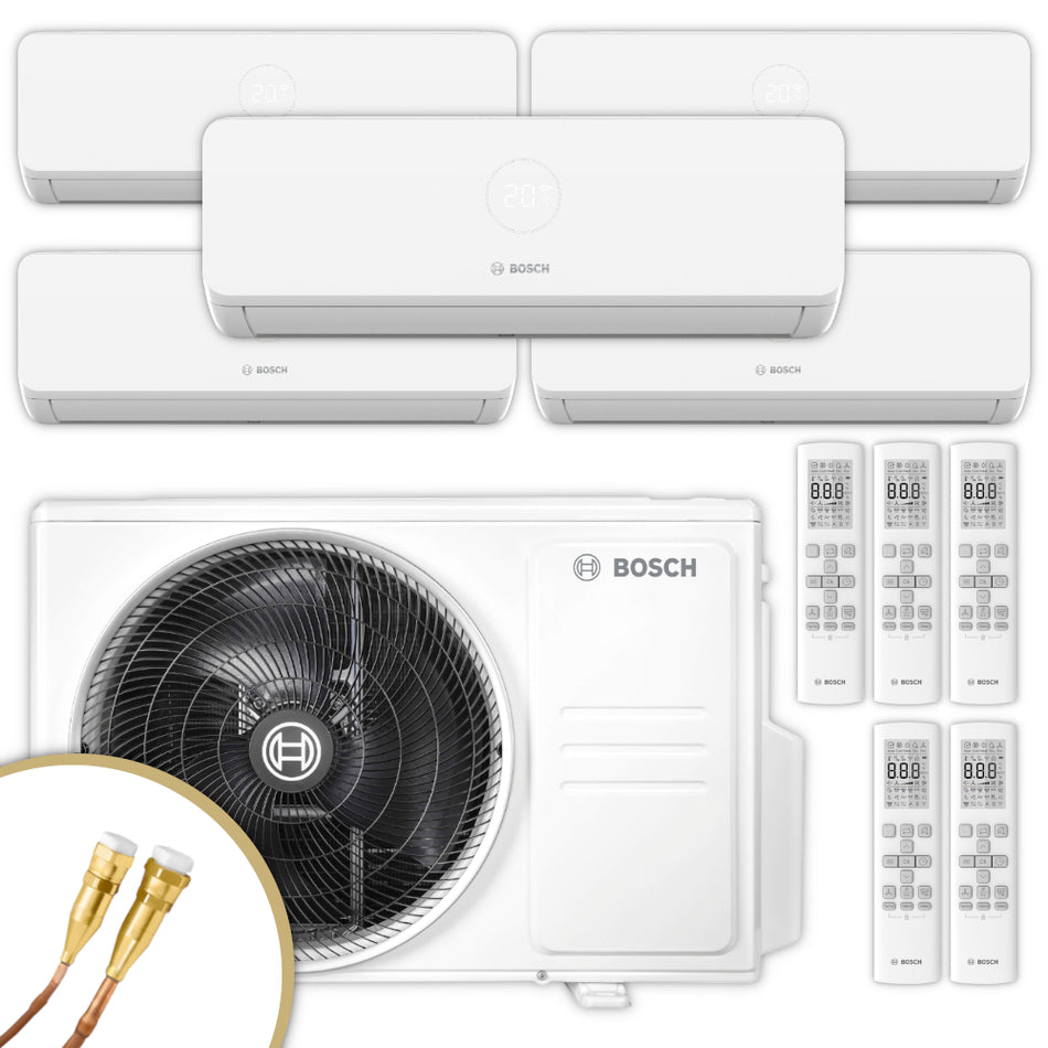 BOSCH Multisplit Klimaanlage | Climate 5000 M | 5x2,6 kW | Quick-Connect