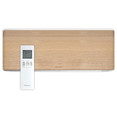 Daikin Stylish FTXA-DP Light Wood Wandgeraet in heller Holzoptik mit weisser Display-Fernbedienung | Klimaworld.com
