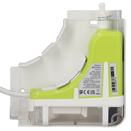 Aspen Silent+ Mini Lime mit signalweissem Gehaeuse, limegruener Pumpeneinheit und transparentem Unterteil | klimaworld.com