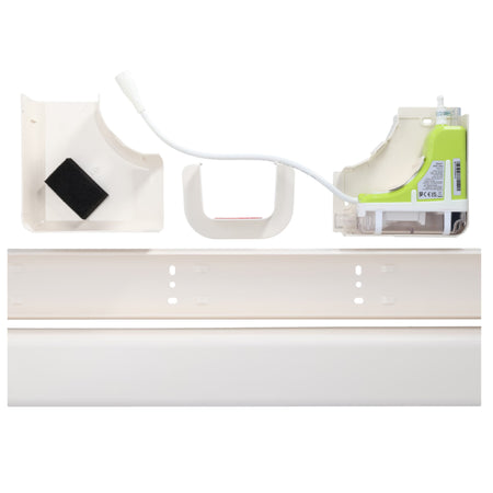 Aspen Silent+ Mini Lime im Querschnitt mit elfenbeinfarbigen Gehaeuse, transparenten Bereichen und limegruener Einheit | klimaworld.com