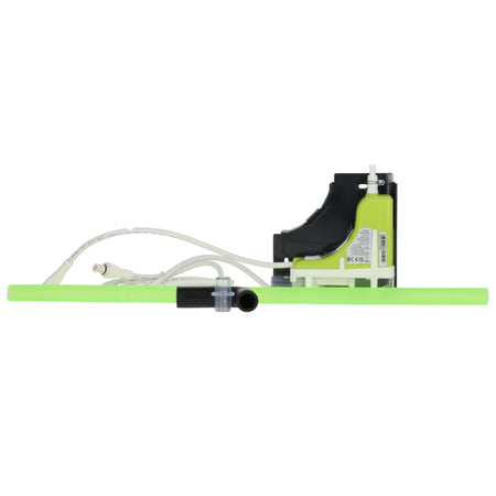 Aspen Silent+ Mini Lime mit anthrazitem Kanalgehaeuse, limegruener Pumpeneinheit und weissem Schlauch seitlich | klimaworld.com