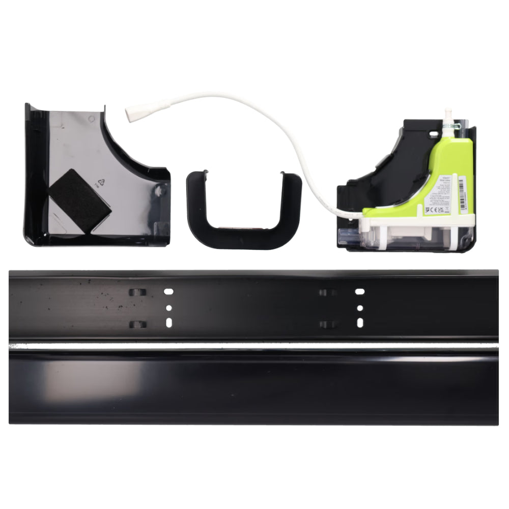 Aspen Silent+ Mini Lime im Querschnitt mit schwarzem Gehaeuse, transparenten Bereichen und limegruener Einheit | klimaworld.com