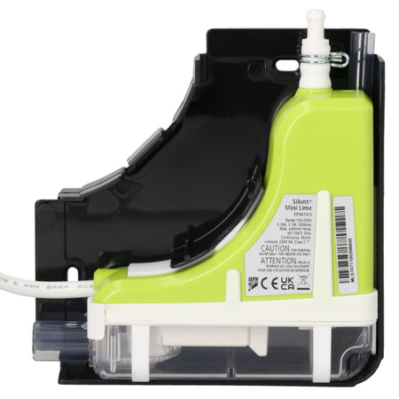 Aspen Silent+ Mini Lime mit schwarzem Gehaeuse, limegruener Pumpeneinheit und transparentem Unterteil | klimaworld.com