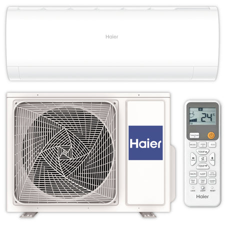 Haier Klimaanlagen Set Pearl Premium Wandgeraet mit Aussengeraet und Fernbedienung in Weiss | Klimaworld.com
