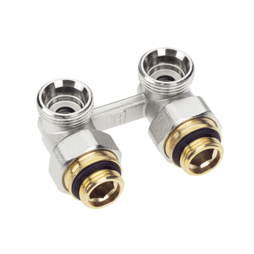 Logafix Hahn-Block HBE1/2"x3/4", Eck 1/2"IG Zweirohr | Klimaworld.com