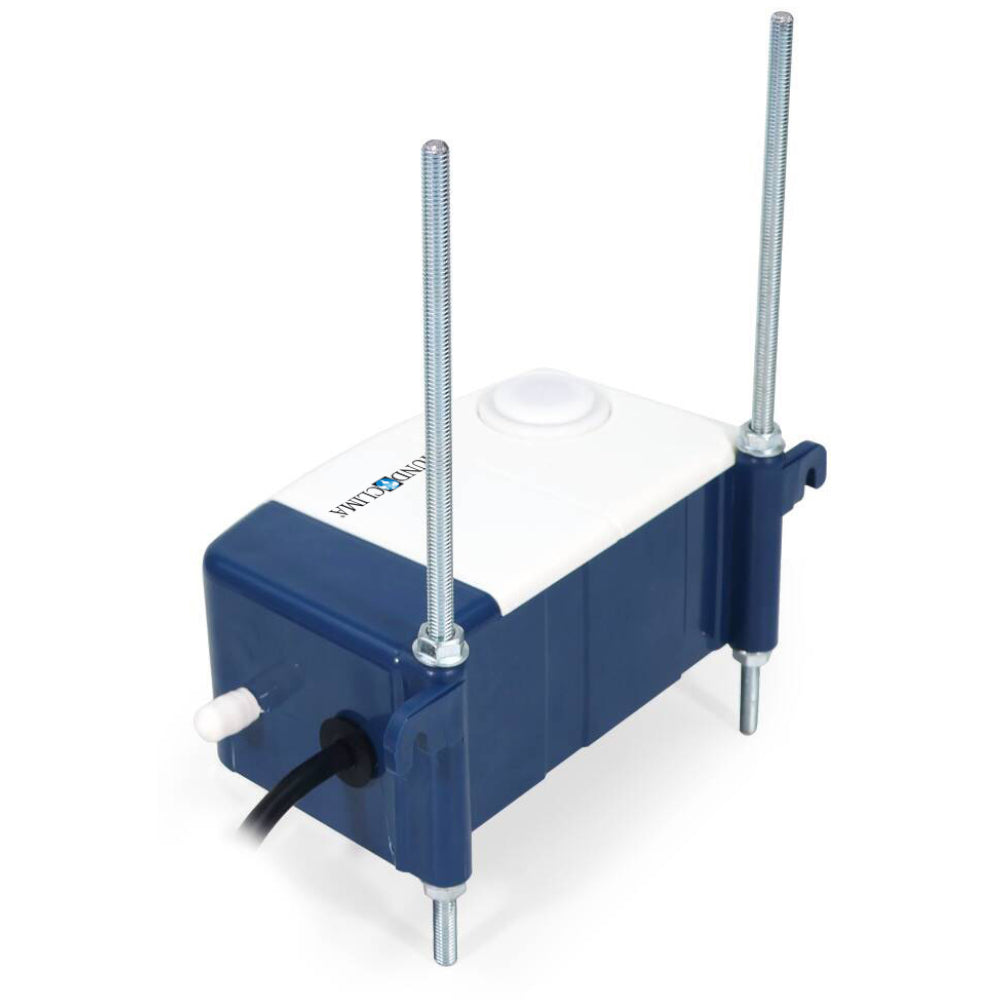 Mundoclima Easy Tray Kondensatpumpe blau-weiss mit Gewindestangen und Kabelanschluss | Klimaworld.com
