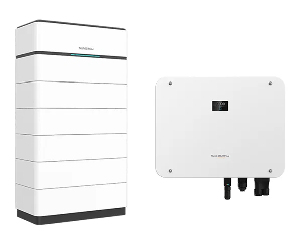 Sungrow weisses Batterieset bestehend aus Batteriespeicher und Wechselrichter | Klimaworld.com