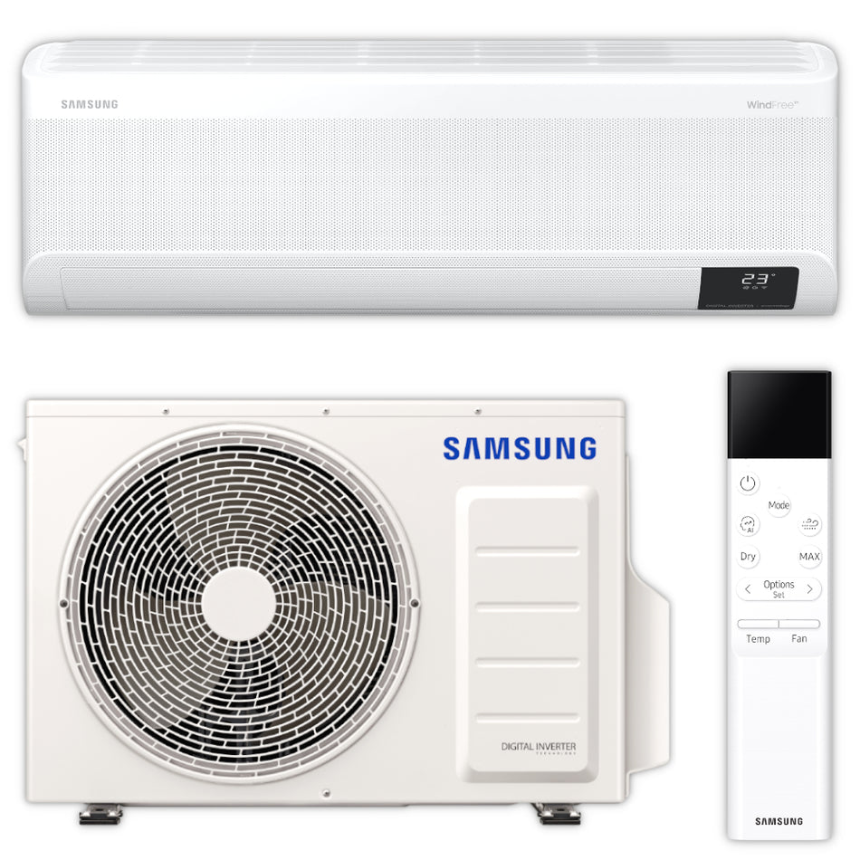 Samsung Split Klimaanlage Komplett-Set | WindFree Nordic Premium | 3,5 kW