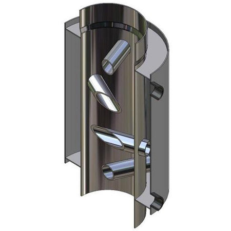 Wassergefürter Abgaswärmetauscher Kratki Ø 200mm Rauchgaswärmetauscher 