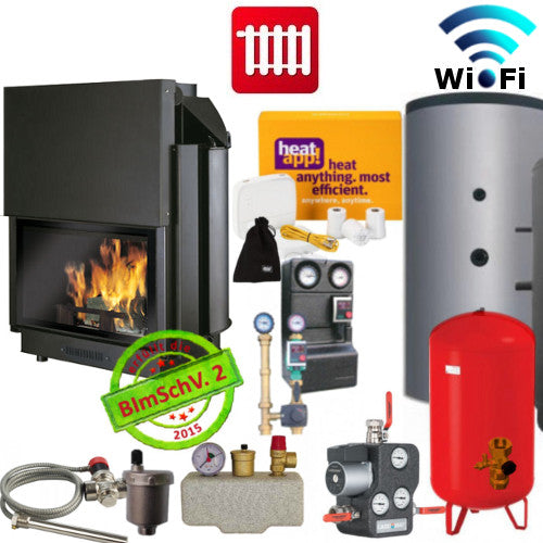 Wasserkamineinsatz Edilkamin Acquatondo 22 FLAT CS PLUS 23kW Smart Home SET 1