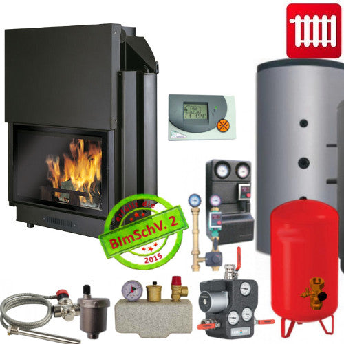 Wasserkamineinsatz Edilkamin Acquatondo 22 FLAT CS PLUS 23kW Set 1