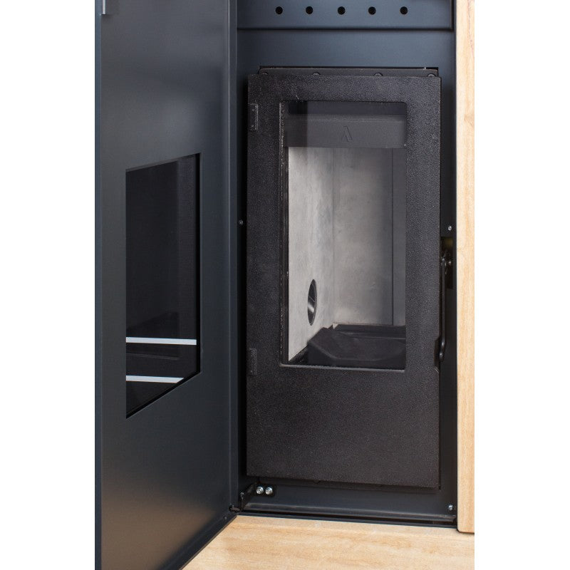 KRETZ | Pelletofen AGURO 2 | Glas mit Wellen | 6,4 kW - Öffnung Brennraumtür