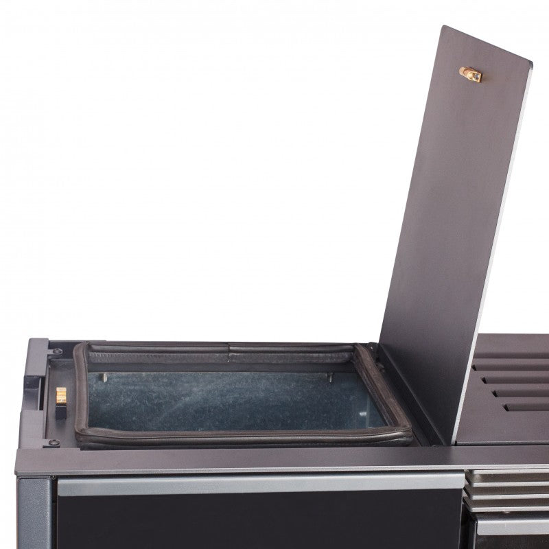 KRETZ | Pelletofen AGURO 3 | Glas mit Quadraten | 6,4 kW - Öffnung Pelletbehälter
