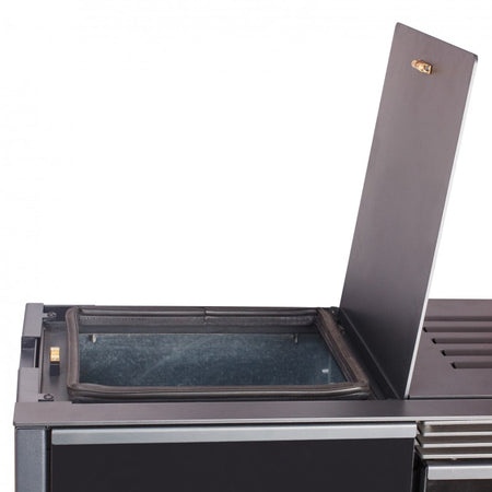 KRETZ | Pelletofen AGURO 3 | Glas mit Quadraten | 6,4 kW - Öffnung Pelletbehälter