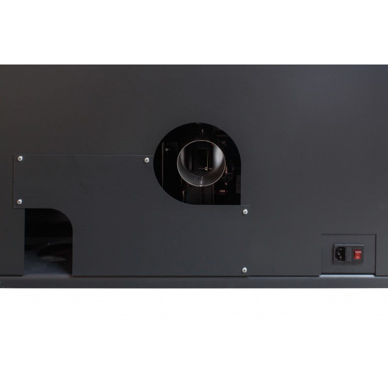 KRETZ | Pelletofen AGURO 2 | Glas mit Wellen | 6,4 kW - Ansicht Anschlüsse