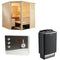 Sentiotec Sauna Komplettset Alaska Corner | Saunaofen 100 E | 5 Pers.