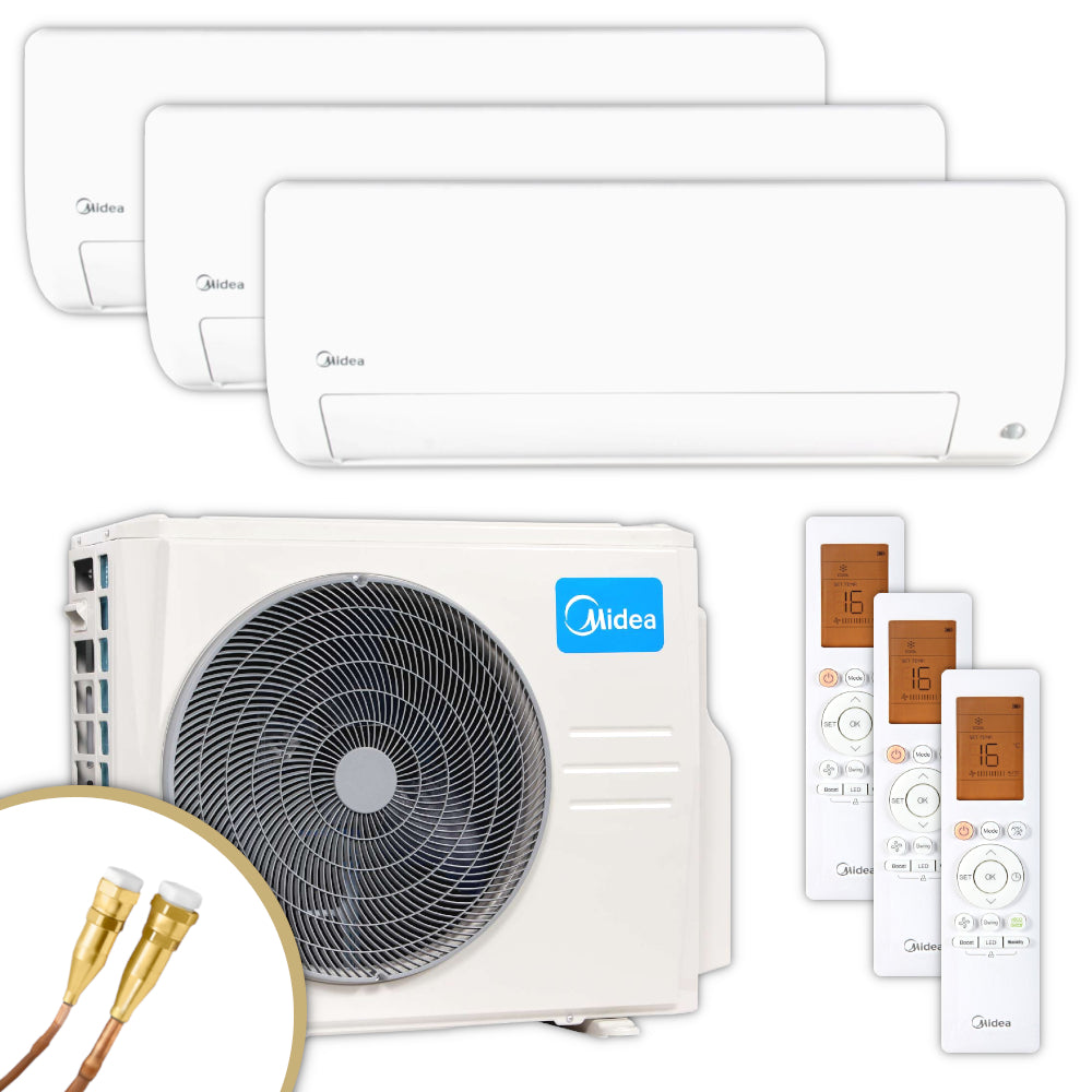 MIDEA | Klima-Set ALL EASY PRO | 2 × 2,7 kW + 3,5 kW | Quick-Connect