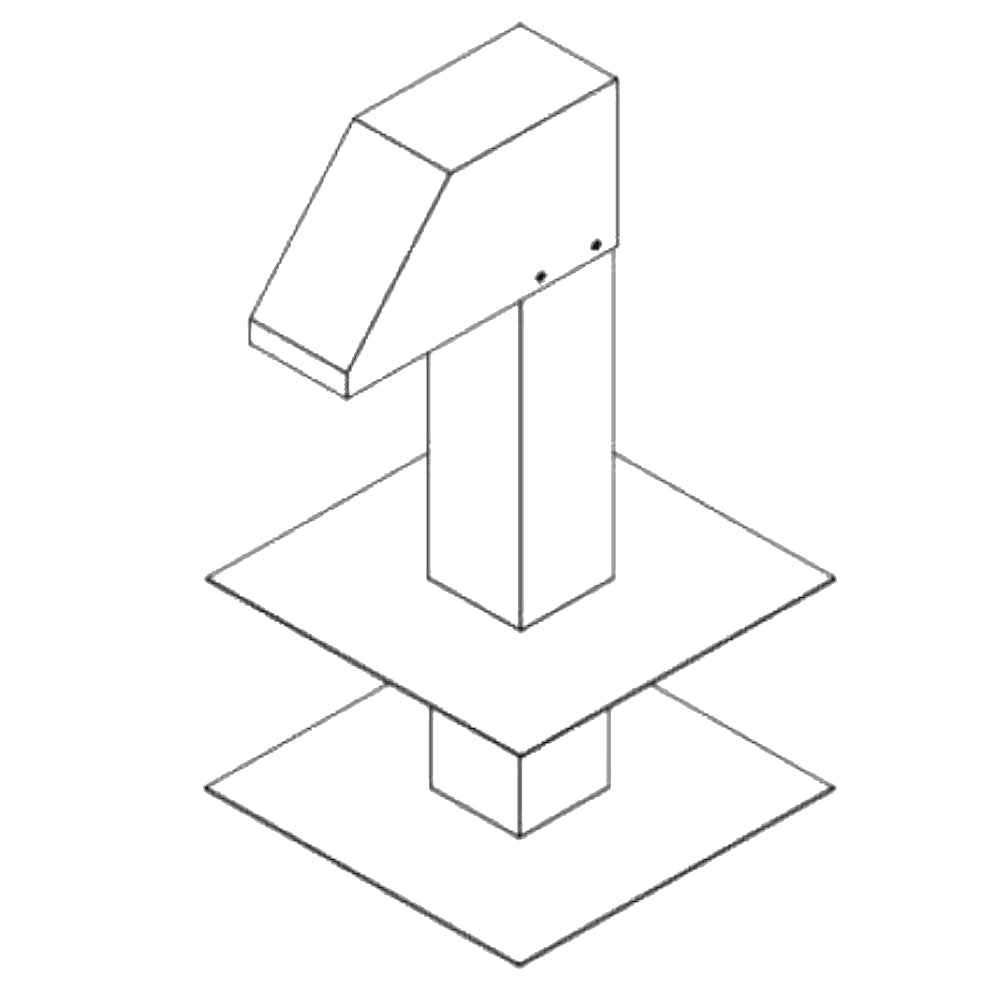 LINUM | Verstellbares Alu-Dachdurchführungs-Kit | Auslass 80×80 mm