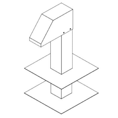 LINUM | Verstellbares Alu-Dachdurchführungs-Kit | Auslass 80×80 mm