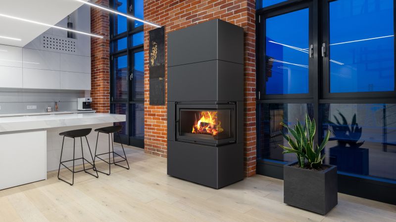 Kratki Kaminofen Simple 8 - rechts | Bauart 1 | Bausatz schwarz | 8 kW - Ambientebild