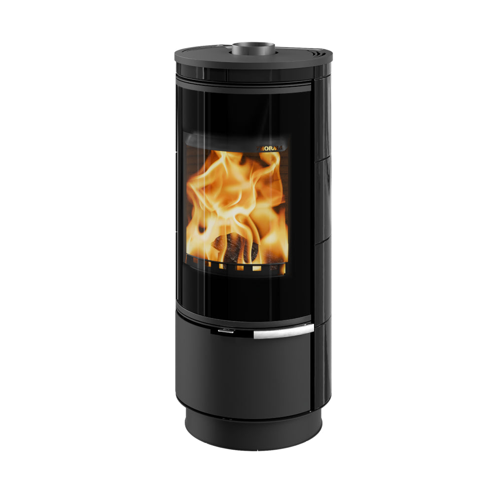 Thorma Kaminofen ANDORRA Keramik PLUS 7,5 kW Schwarz glänzend | Klimaworld.com