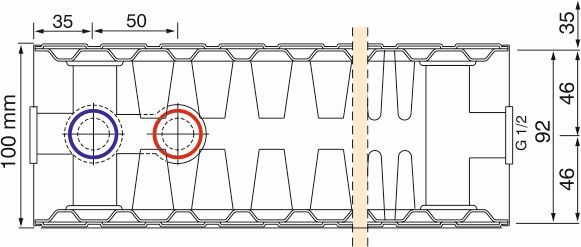 HM Heizkoerper | Ansicht Aufbau Konvektorbleche und Heizplatten THEMA NT - Anschluss links | klimaworlv.com