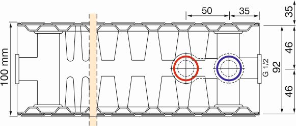 HM Heizkoerper | Ansicht Aufbau Konvenktonsbleche und Heizplatten THEMA NT - Anschluss rechts | klimaworlv.com
