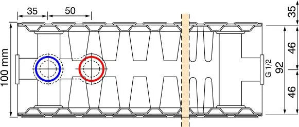 HM Heizkoerper | Ansicht Aufbau Konvenktonsbleche und Heizplatten THEMA UNI - Typ 22 | Anschluss links | klimaworlv.com
