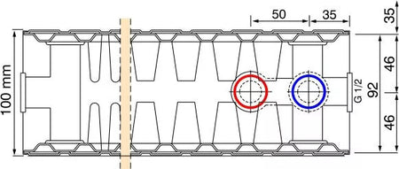 HM Heizkoerper | Ansicht Aufbau Konvenktonsbleche und Heizplatten THEMA UNI - Typ 22 | Anschluss rechts | klimaworlv.com