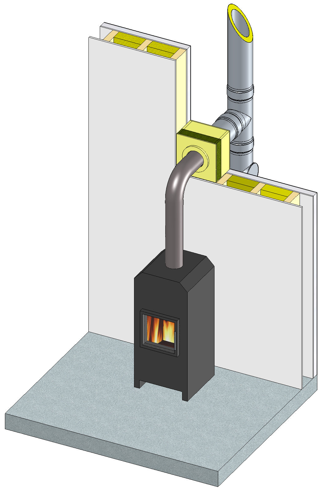 Wanddurchführung 120mm LuxFix12 für doppelwandige Systeme (DW)