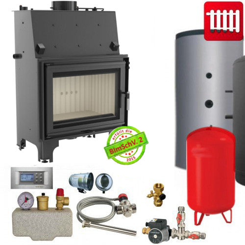 Kamineinsatz Aquario A14  wasserführend 14kW  Komplettset