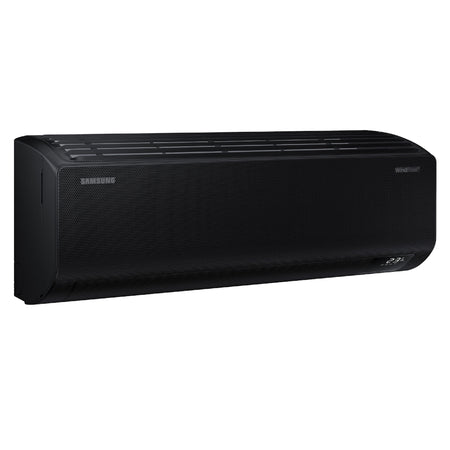 Samsung Klimaanlage Wandgeraet WindFree Avant AR70F09C1ABNEU in Schwarz, seitliche Ansicht mit Display rechts | Klimaworld.com