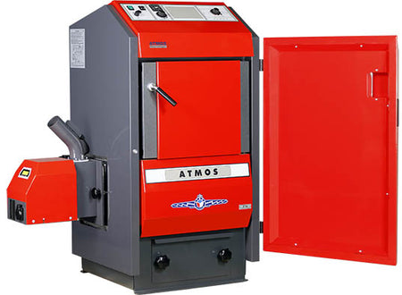 Atmos roter P14 Pelletkessel inkl. A25 Brenner/Foerderschnecke | klimaworld.com