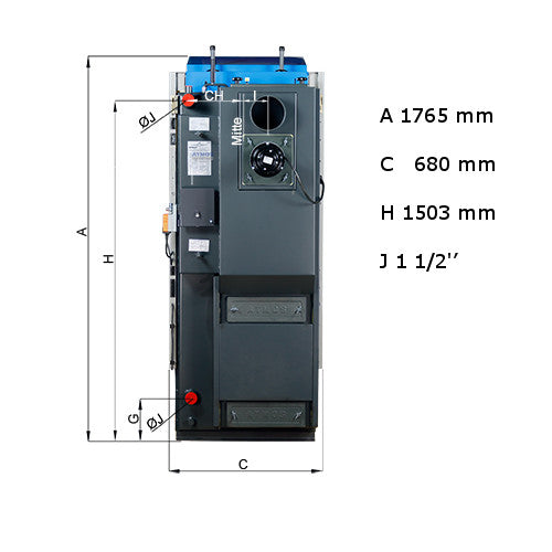 Atmos Kombikessel DC25GSPL für Holz & Öl | 25 kW