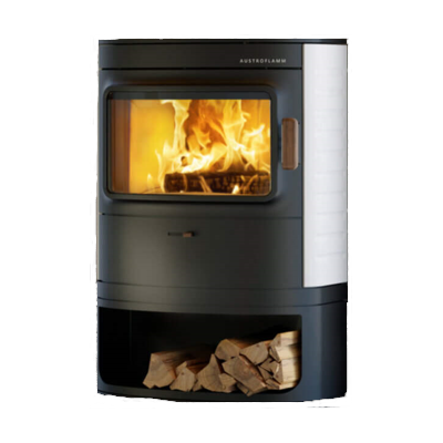 Austroflamm Kaminofen  Cody mit Keramikverkleidung und Sockel