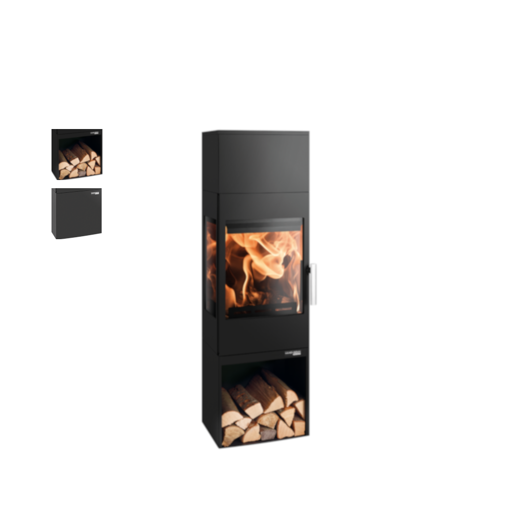 Haas+Sohn | Kaminofen SALZBURG easy 351.15 perl-schwarz | 6 kW