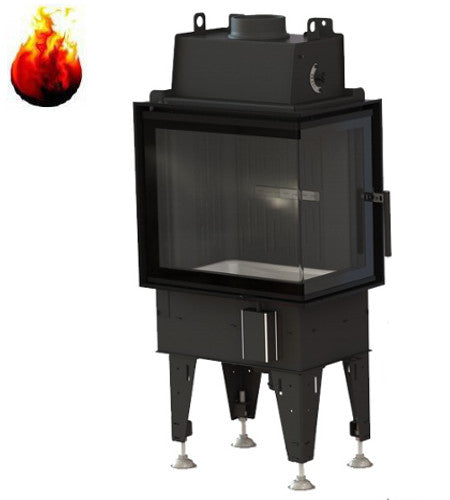 Kamineinsatz BeF Flat 6 CP, 3-6 kW, Eckscheibe links