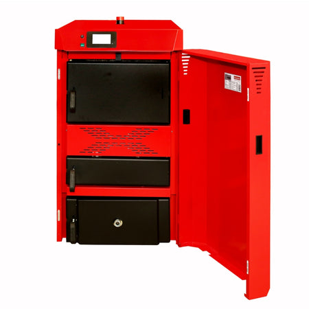 ThermoFlux Holzvergaserkessel Pid Logic Lambda Plus PLLP-25 mit 25 kW, offene Tür|Klimaworld.com