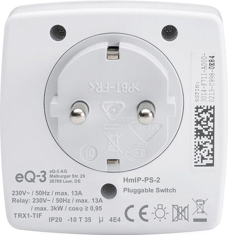 Homematic IP Schaltsteckdose - Zwischenstecker | eQ-3 | HmIP-PS-2
