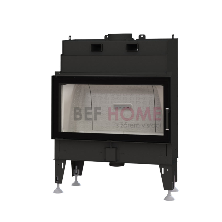 BeF Home Kamineinsatz Therm 10 | 13 kW | weißer runder Feuerraum 