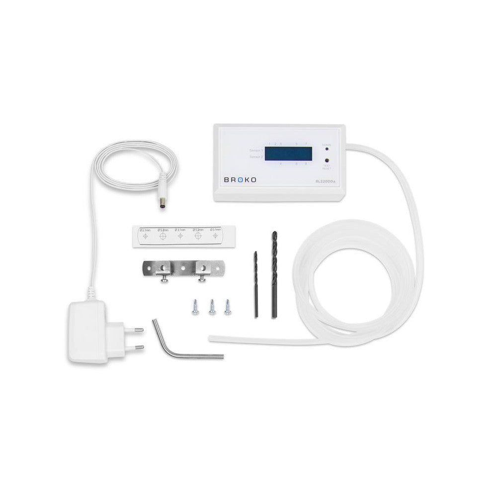 Weisser BROKO Funksender Differenzdrucksensor mit Montageset | klimaworld.com