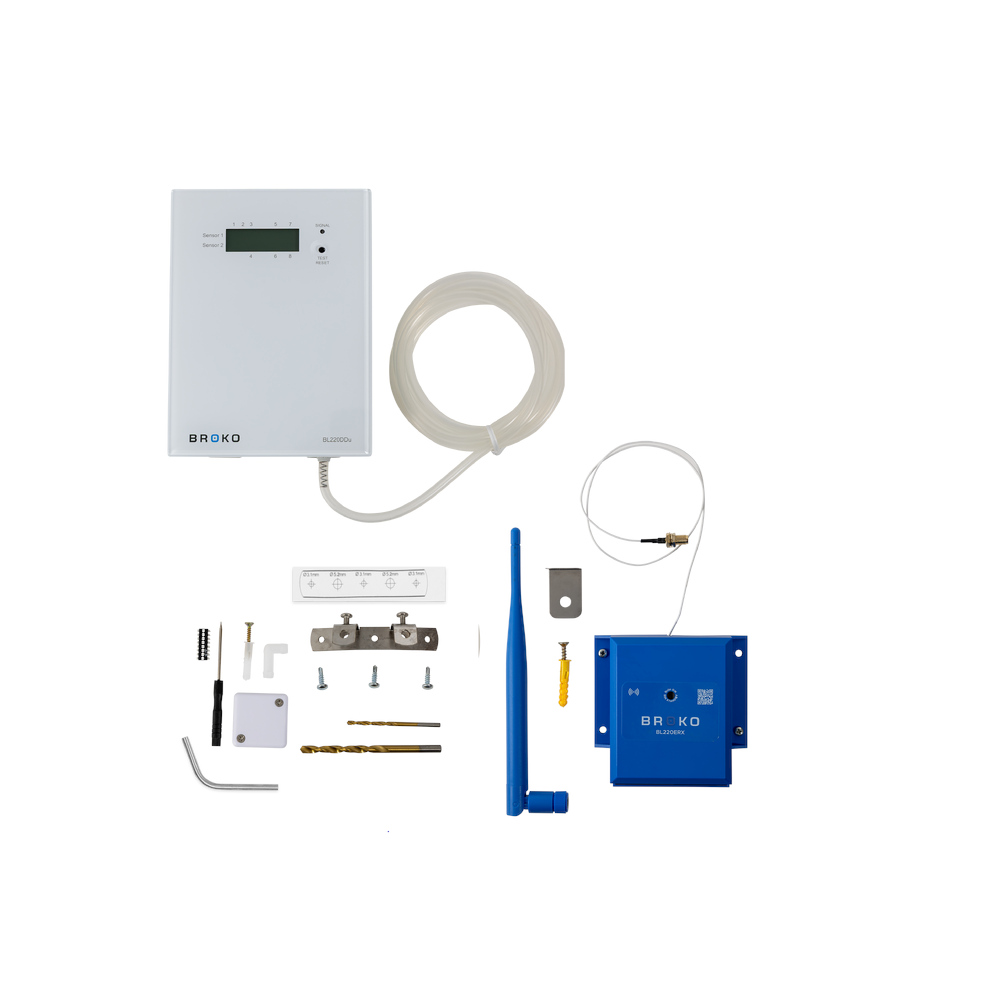 BROKO Set bestehend aus weissem BL220DDu und blauem BL220ERX mit Montagematerial | klimaworld.com