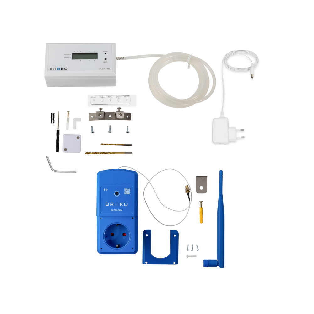 BROKO Set bestehend aus weissem BL220DDa und blauem BL220SRX mit Montagematerial | klimaworld.com