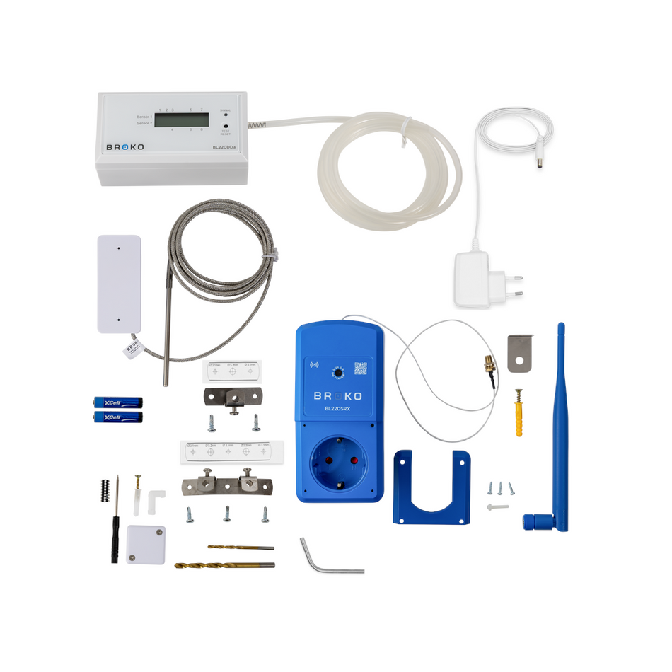 BROKO Set bestehend aus Differenzdrucksensor, Temperaturwaechter und Funk-Abluf-Sicherheitsschalter | klimaworld.com