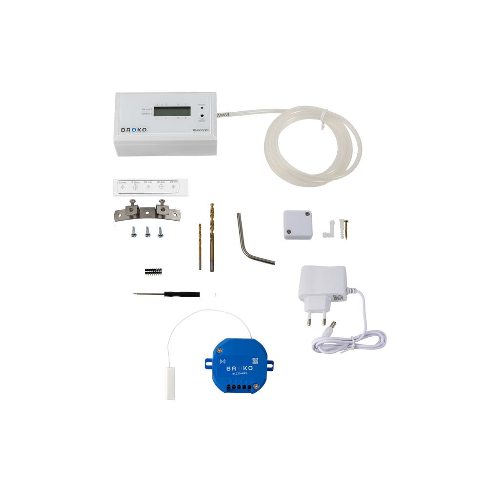 BROKO Set bestehend aus weissem BL220DDa und blauem BL220WRX mit Montagematerial | klimaworld.com