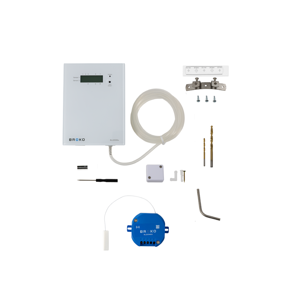 BROKO Set bestehend aus weissem BL220DDu und blauem BL220WRX mit Montagematerial | klimaworld.com