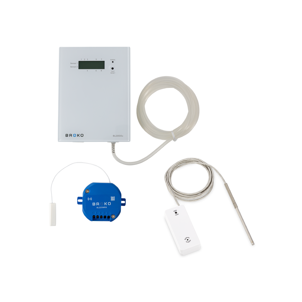 BROKO Set bestehend aus Differenzdrucksensor, Temperaturwaechter und Funk-Abluf-Sicherheitsschalter | klimaworld.com